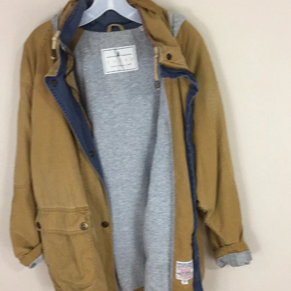 Vintage Towns by London Fog Hooded Zipper / Snap Front Utility Cargo Jacket